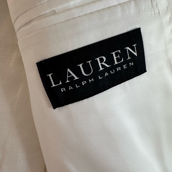 Ralph Lauren Men's 100% linen 2 pc suit jacket 46R pants 36x32 - Picture 8 of 10